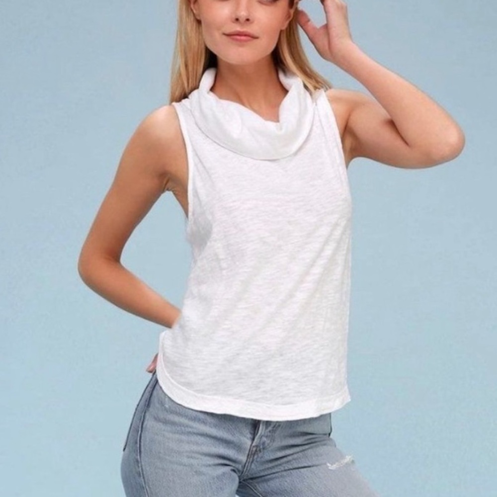 We the Free Free People Summer Thing Sleeveless Cowl-neck Tank top